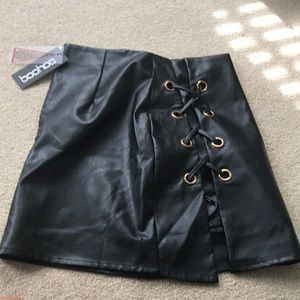 Boo Hoo Leather Skirt